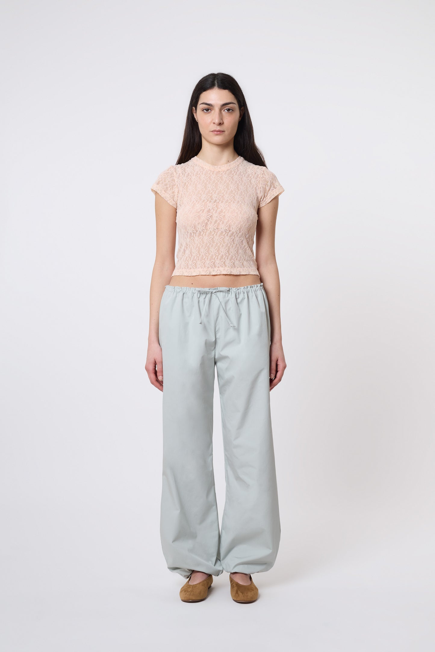 Tee in Peach Lace