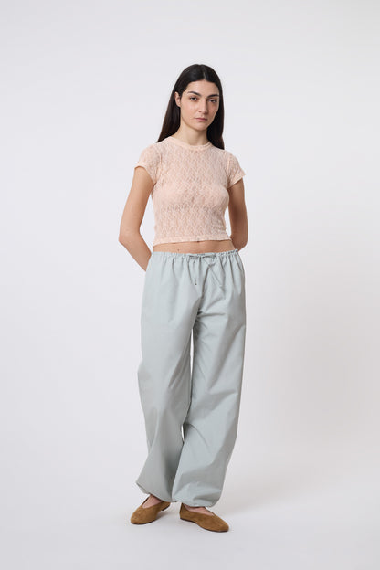 Tee in Peach Lace