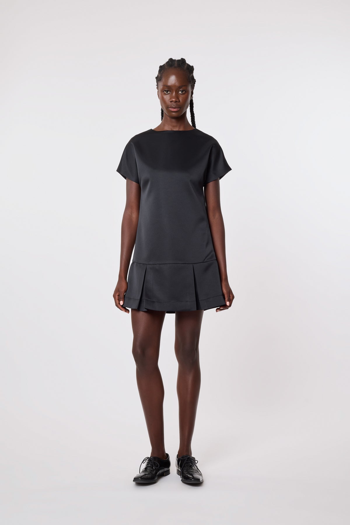 Tilda Dress in Black Duchesse