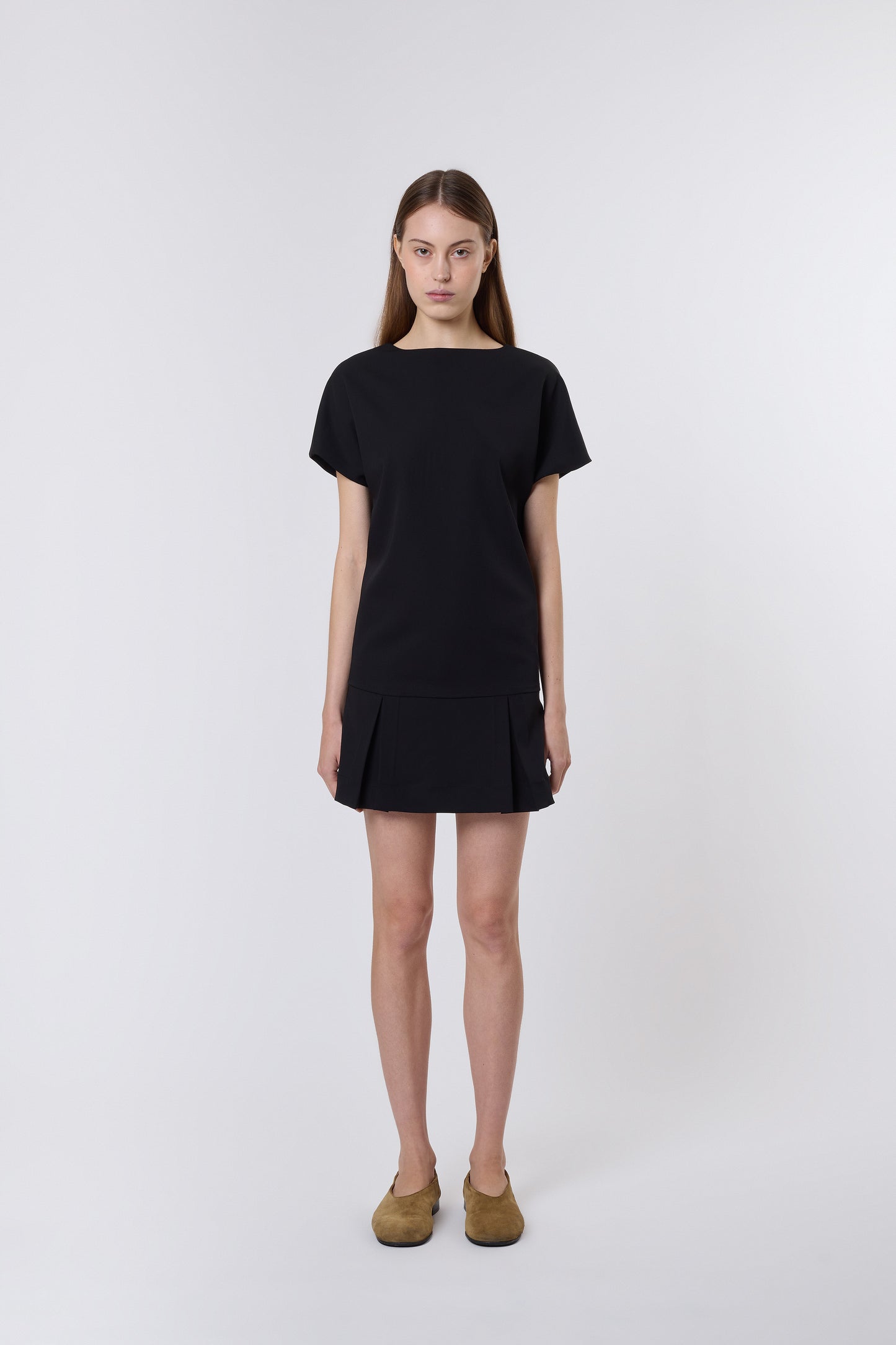 Tilda Dress in Black Wool