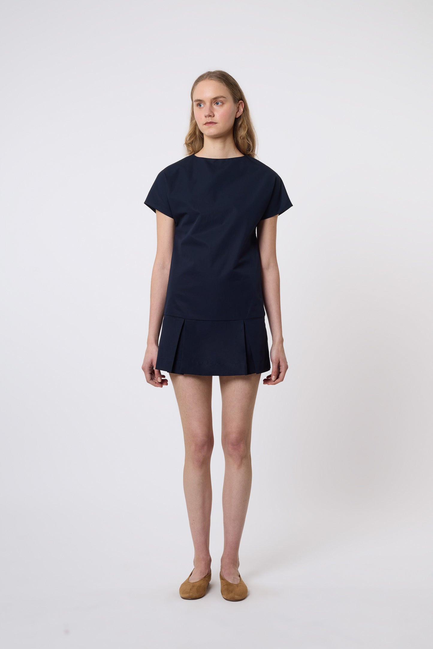 Tilda Dress in Blue Cotton