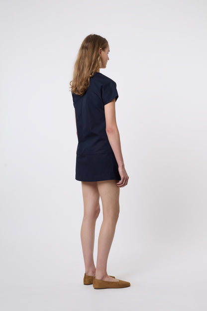 Tilda Dress in Blue Cotton
