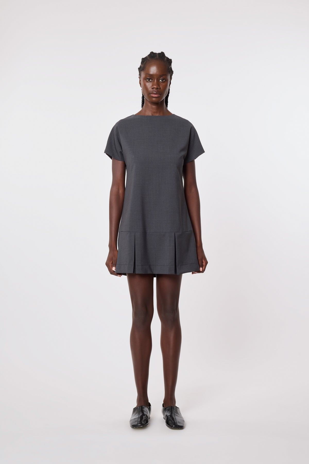 Tilda Dress in Grey Wool