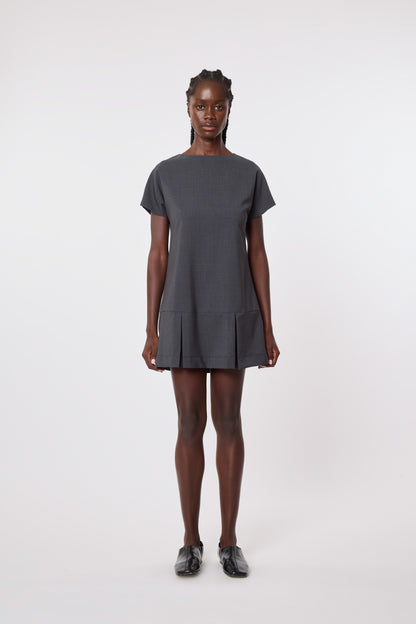 Tilda Dress in Grey Wool