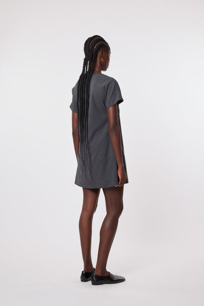 Tilda Dress in Grey Wool