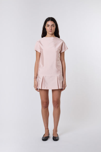 Tilda Dress in Blush Taffeta