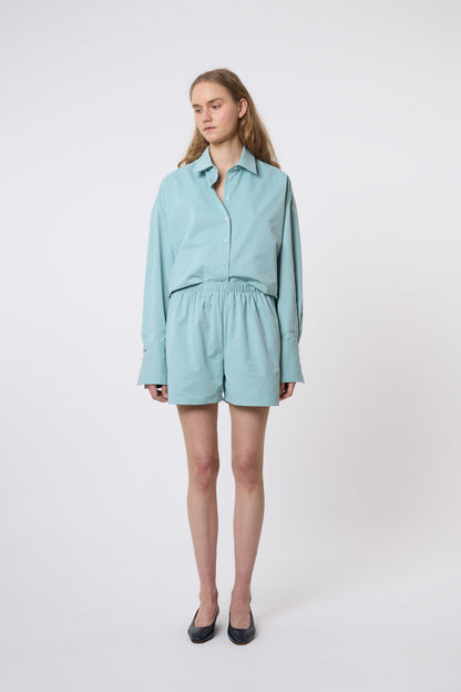 Timothée Shorts in Mint Cotton