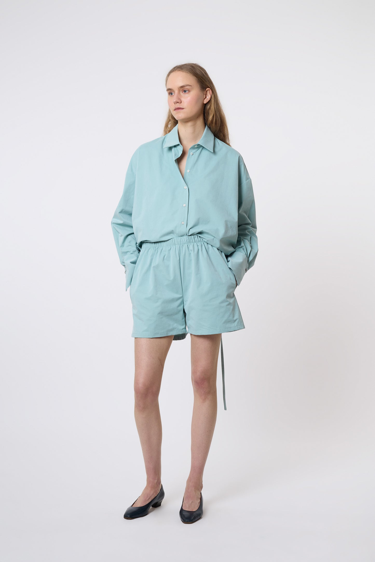 Timothée Shorts in Mint Cotton
