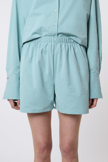 Timothée Shorts in Mint Cotton